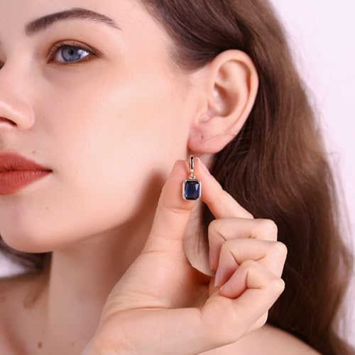 Birthstone Crystal Hoop Earrings, Gold Small Dainty Birthstone Drop Earrings Huggie Hoop for Wedding Birthday Everyday Wear2