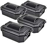 Pest Expert Heavy Duty Rat & Mouse Poison Outdoor Bait Boxes (x4) Large, Secure & Lockable Bait Stations for Rat Poisoning Super Strength Blocks, Grain & Pasta Bait, Industrial Strength, Key Included