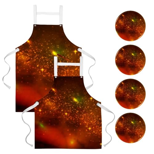 Tablier de cuisine lot de 2 avec 4 broches pour protéger vos vêtements