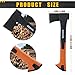 X7 Hatchet Axe, 14” Camping Axe for Wood Splitting & Kindling with Nylon Hollow Handle, Anti-Slip Shock Absorption Grip for Outdoor Survival, Firewood, Hiking & Yard Tools