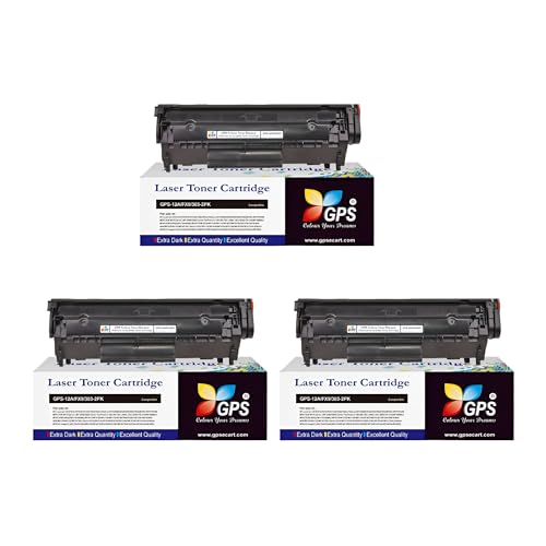Image of GPS Colour Your Dreams 12A Toner Cartridge Compatible for LJ Printers 1010, 1012, 1018, 1020, 1022, 1022n, 1022nw, 3015, 3020, 3030, 3050, 3050z, 3052, 3055, M1319, M1319F MFP, M1005 MFP ( Set of 3)