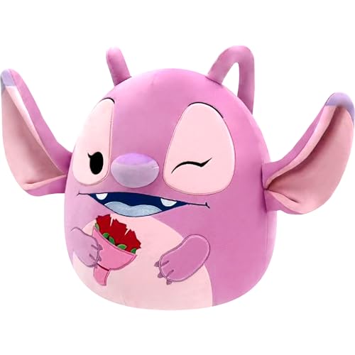 Squishmallows Original Disney 12in Angel with Bouquet Plush (Medium-Sized)