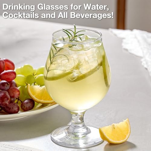 Beer Glasses Set of 4, 16 OZ Classic Craft Goblet Glasses, Premium Tumbler Set, Pub, Unique Design Beer Glasses, Dishwasher Safe