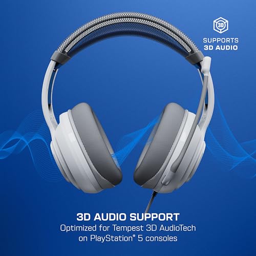 Image of Turtle Beach Atlas 200 Wired Gaming Headset Officially Licensed for PlayStation, PS5, PS4, 50mm Nanoclear Drivers, Flip-to-Mute Mic, Memory Foam Cushions, Floating Headband - White