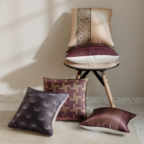 Image of Stoa Paris Cushion Cover Set of 5, Home Decor for Sofa, Bed & Living Room, Digital Printed Cushion Cover 16 Inch x 16 Inch, Soft Touch Finish, Hidden Zip Closure, Cordelia's Courtesy - Cordelia