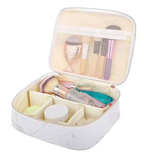 Travel Makeup Cosmetic Case,Portable Brushes Case Toiletry Bag Travel Kit Organizer Cosmetic Bag B Marbly White New Mexico 
