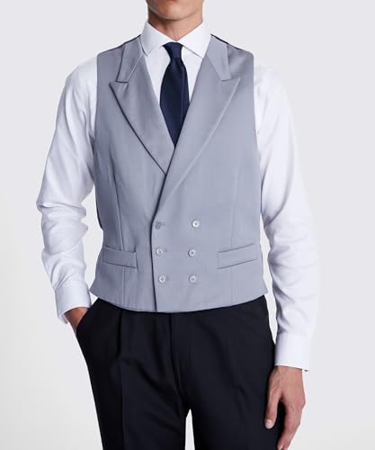 Men's Suit Vest Formal Slim Fit Peak Lapel Double Breasted Tuxedo Vest Casual Business Dress Waistcoat Vest4