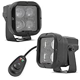 Rough Country 2' SAE Driving Light Pods (Pair) - Street Legal LED Pods with 9600 Lumens, 96W Output, IP67 Waterproof