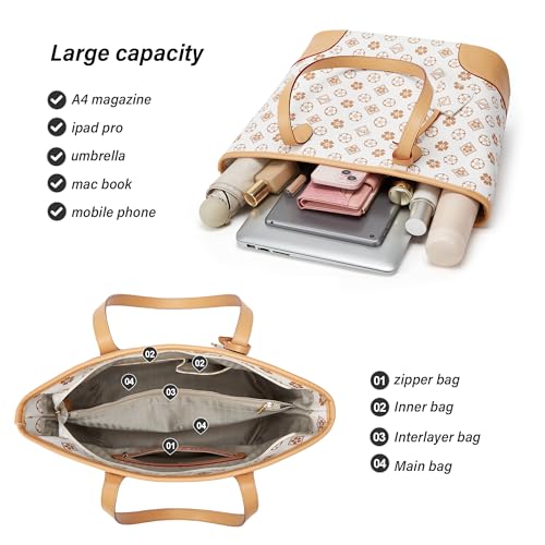 Image of Women Fashion Synthetic Leather Handbags Tote Bag Shoulder Bag Top Handle Satchel Purse Set