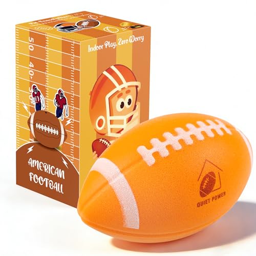 Kikkavo Silent Indoor Football 7.5” – Soft Foam Quiet Football for Indoor & Outdoor Play, Low...