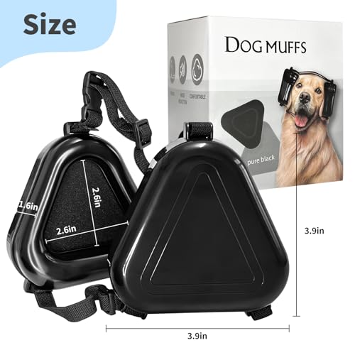 Image of Dog Ear Muffs Noise Protection, Noise Cancelling Headphones for Dogs, Ear Covers for Hearing Protection and Anxiety - Black