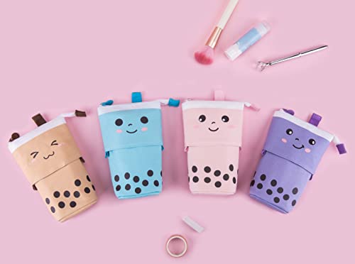 Telescopic Pencil Bag Pen Holder Pop Up Stationery Case, Stand-up Retractable Transformer Bag Standing Organizer, Great for Christmas Holiday New Year Office Bag