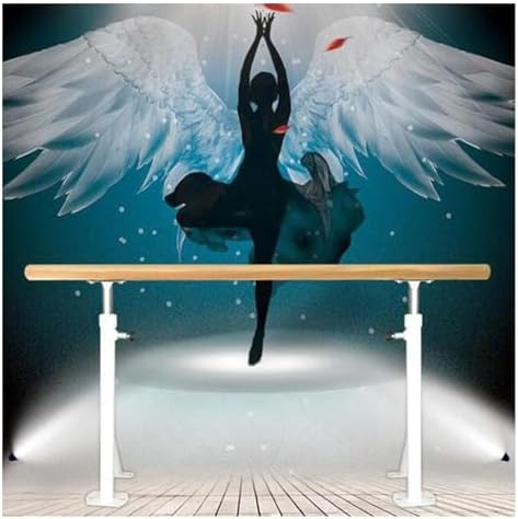 Ballet Barre,Barre Adjustable 80-115cm Ballet Barre, Single Pole Portable Ballet Barre, Exercise Stretching Ballet Bar Equipment Studio (White-150cm