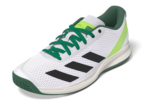 adidas Pickleball Shoes 6, Zapatillas de Tenis Hombre, FTWR White Core Black Collegiate Green, 39 1/3 EU