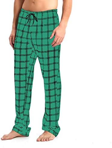 Idtswch Mens Tall Pajama Pants 30/32/34/36/38 Long Inseam Plaid Lounge Pants Sleepwear Pajama Bottoms 100% Cotton - Image 2