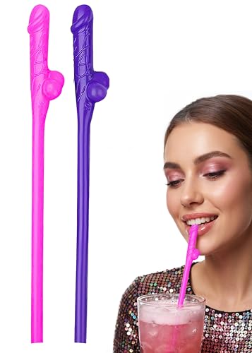 Bachelorette Party Pennis Straws 12 Pcs Fun Hen Party Drinking Straws Novelty Naughty Straws for Bridal Shower Games Bride Tribe Party Favors Funny Crazy Straws