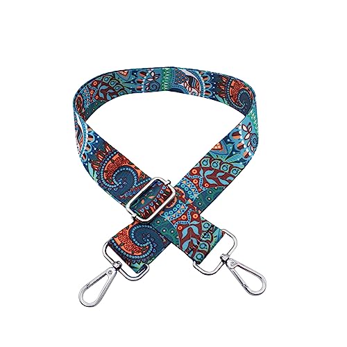 Image of Purses Strap - Crossbody, Shoulder Strap for Girls & Women, Fashionable & Adjustable Bohemian Style (Blue)