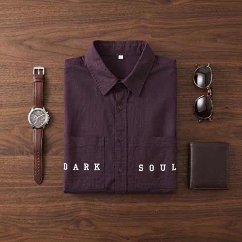 Image of IndoPrimo Men's Premium Cotton Casual Shirt for Man | Full Sleeve Relaxed Fit Stylish Shirt | Trendy Streetwear, Casual & Everyday Wear