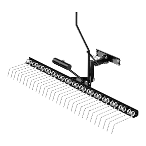 Wiltec Scarificatore a molle per trattorini tosaerba, larghezza di lavoro 120 cm, per arieggiatura...