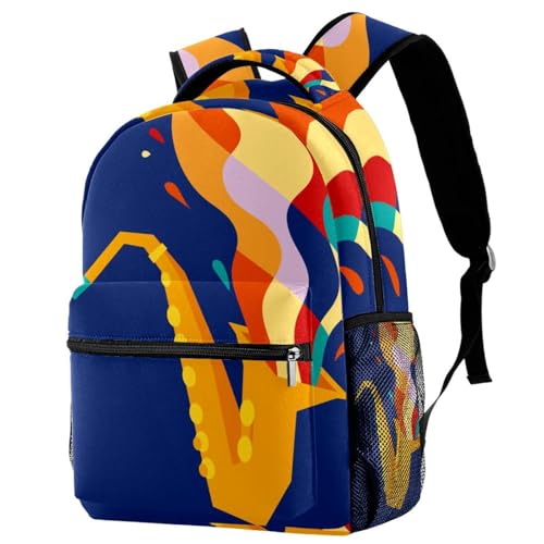 Sac à dos scolaire saxophone confortable pour ados et filles