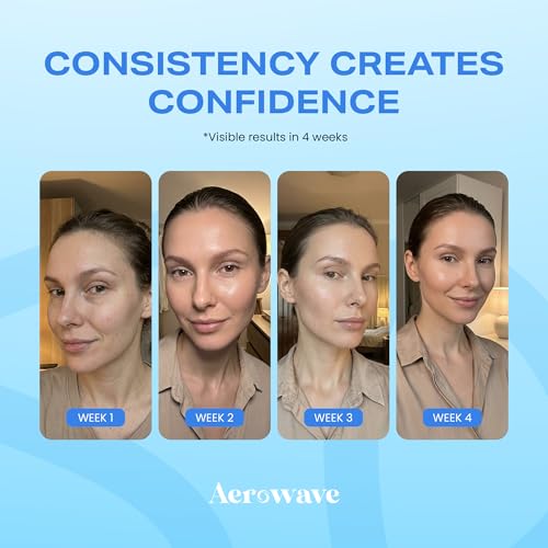 Image of Aerowave Advanced Electric Gua Sha Massager for Face | EMS Microcurrent, Red Light Therapy & Radio Frequency | 5 LED Light Therapies with Sonic Pulsation | Supports Lymphatic Drainage, Acne Control, Facial Toning & Anti-Aging Care