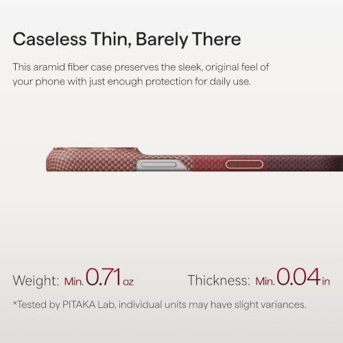 Image of pitaka for iPhone Pro Case 6.3 inch with Caseless Feeling, Autumn Dusk