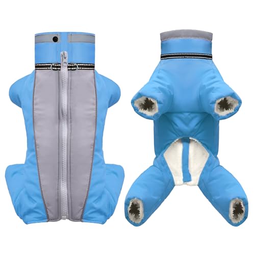 Giacca calda per cani, cappotto invernale per cani di piccola e media taglia, giacca a vento impermeabile Refflective Pet Snowsuit Puppy Clothes per maschi L