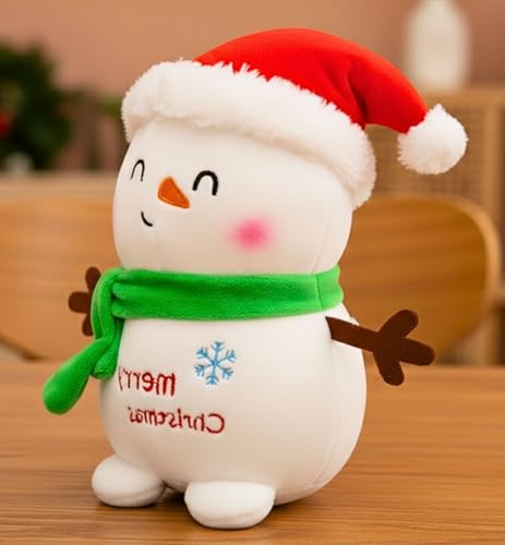 Image of Tickles Cute Snowman with Cap & Scarf Soft Stuffed Plush Toy for Kids Boys & Girls Christmas Gift (Color: Multicolor Size: 18 cm)