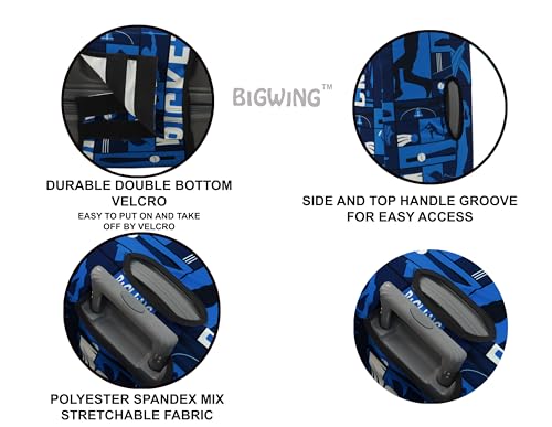 Image of BIGWING Protective Cover in Polyester Fabric with Cricket Print for | 24' Inch 65 cm Medium Size | Hard Luggage Trolley Bag Cover (Fits Only On Fiber -Plastic Trolley Bag)