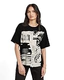 [ジースターロゥ] Tシャツ レディース 半袖 ルーズフィット ゆったり ブラック Multi print loose r t wmn D25164-336-6484-XS