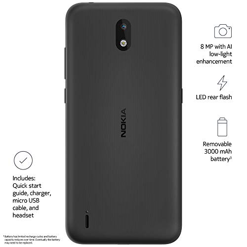 Nokia 1.3 Fully Unlocked Smartphone with 5.7
