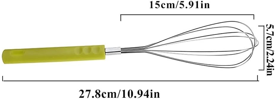 Hand Mixer 10" Kitchen Stainless Steel Whisk for Cooking Blending Whisking Beating and Combining Batters Manual Kitchen Whisk Cookware，