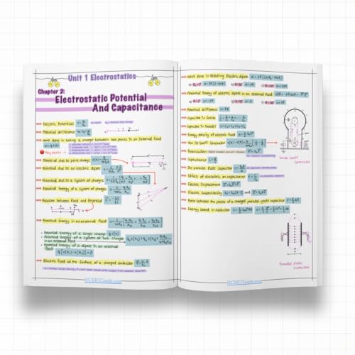 Image of Class 12 Physics + Chemistry Formula Notes 2026-27 Edition | Handwritten Colorful Study Combo | CBSE NCERT Quick Revision Handbook for Formulas, Derivations & Reactions