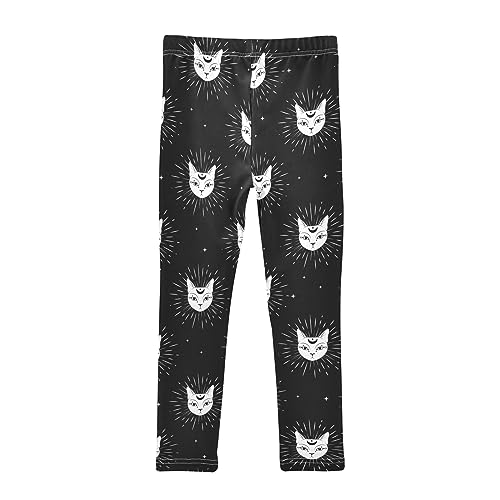 Roses Cat Girls Leggings Soft Comfortable Leggings for Kids Fashion Girls Pants2