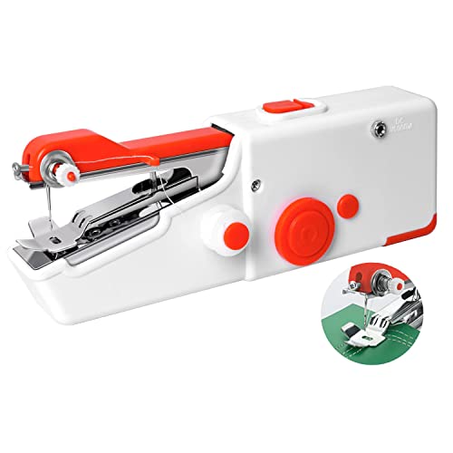 Handnähmaschine, tragbar, Mini-Nähmaschine, professionelles Handheld-Elektro-Haushaltswerkzeug, für Nähen, Basteln, Zuhause, Reisen, Stoffe Cover