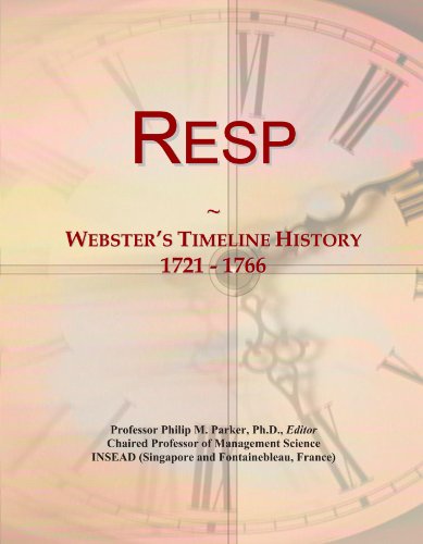 Resp: Webster's Timeline History, 1721 - 1766