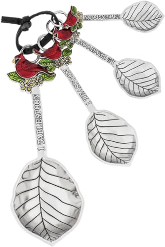 Ganz 4-Piece Measuring Spoon Cardinal Red Silver