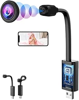 Boseyway Spy Camera Mini Hidden WiFi Camera HD 1080P with Night Vision and Motion Detection, Nanny Cam,Baby Monitor with Upgraded, AI Human Motion Detection (Night Vision WiFi Camera)