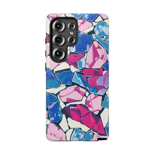 Coque Samsung S25 Ultra motif cristal coloré rigide brillante multicolore