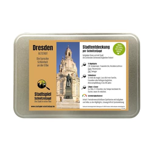 Schnitzeljagd Dresden – Stadtspiel für Erwachsene und Familien | Stadtrallye durch die Dresdner Altstadt | Erlebnisgeschenk für Touristen, Einheimische, Teamevents und gemeinsame Entdeckungstouren