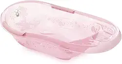 Adoleta Bebê, Banheira Infantil Aconchego 22L Linha Fofura, Translúcido Rosa