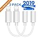 Produktbild [2PC]Kopfhörerbuchse Adapter für iPhone 8 3,5 mm Aux Audio Jack Adapter Kopfhörer Splitter Klinkenadapter Kopfhöreranschluss für iPhone 7/7Plus/8/8Plus/X/Xs Max/XR/11 unterstützt alle iOS - Weiß