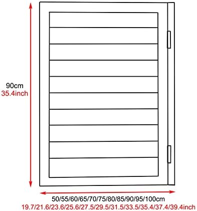 36'' Black Single Cafe Door - Interior Saloon Swinging Door with Hardware, Partition Privacy Western Door for Kitchen & Bathroom (W90cm x H90cm)