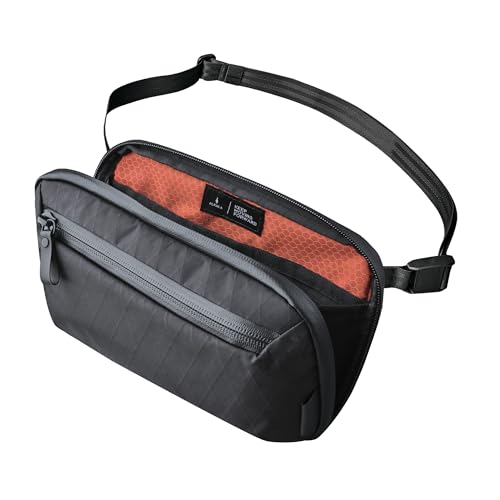 ALPAKA Elements Tech Case Mini X-Pac VX42 Black - Keeps You Clutter-Free - Sling Bag with Adjustable Strap, Weatherproof Fabric Fits Electronic Accessories, EDC Tech Organizer for Travel