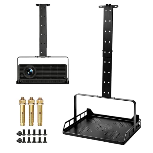Soporte de techo para proyector con cables ocultos y soporte de hasta 10 kg