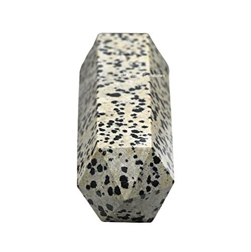 Image of Amazing Gemstone Large Dalmatian Jasper Crystal Towers ~ Natural Healing Crystal Point Obelisk for Reiki Healing and Crystal Grid (5.5 to 6 INCH)