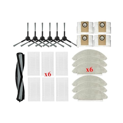 PAZRSASX Compatible with Viomi Alpha 2 Pro / V5 Pro/V-RVCLM27B / V-RVCLM40B Vacuum Cleaner Main Side Brush Filter Mop Parts Replacement Accessories(Set 6)