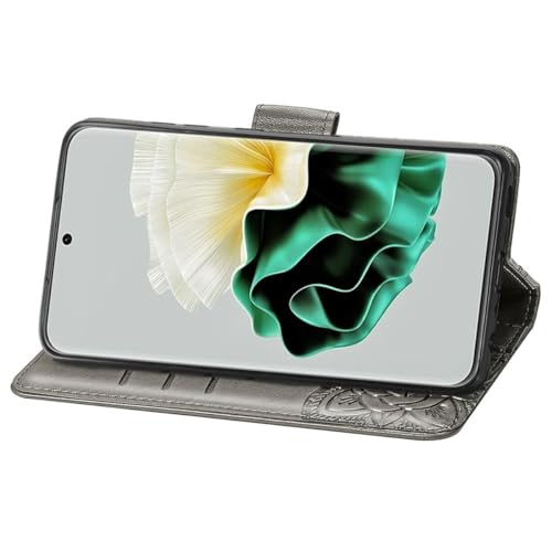 Étui à rabat pour Huawei P60 König Design en gris avec support - 3