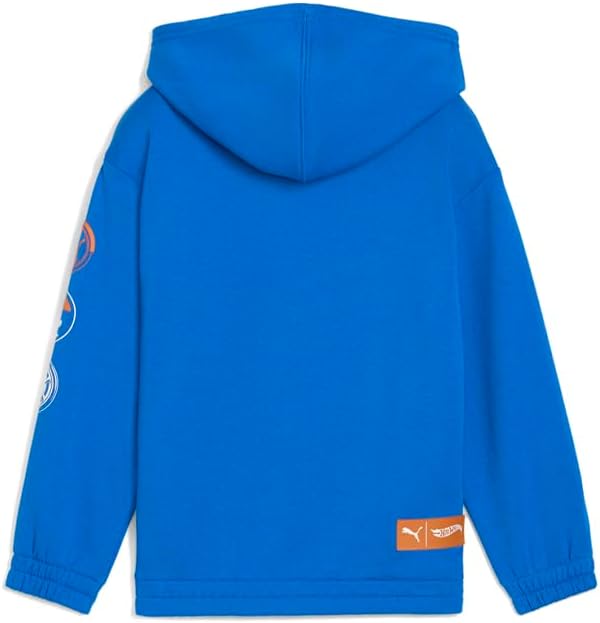 PUMA Boys' Logo Pullover Hoodie, Fleece Sweatshirt, Large Front Pocket - Image 2