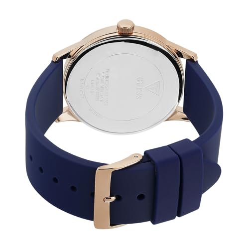 Image of Guess Round 43mm Blue Dial Analog Men Watch - U1409G4M